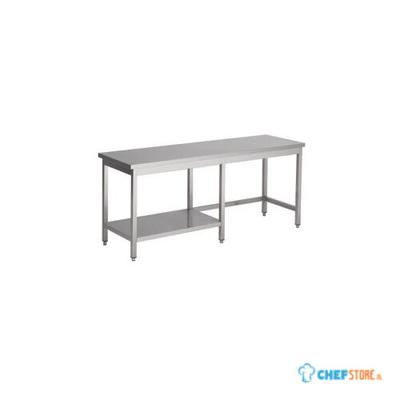 Werktafel met half Bodemschap | 220cm | RVS | Combisteel | 7812.0389 1
