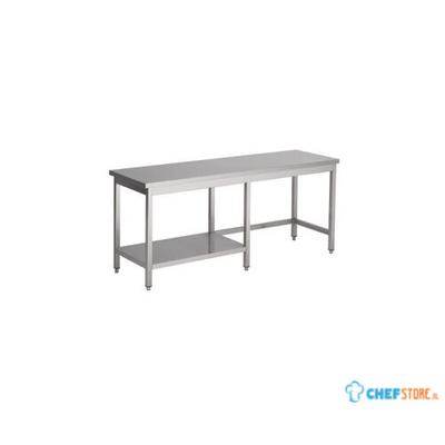 Werktafel met half Bodemschap | 140cm | RVS | Combisteel | 7812.0491 1