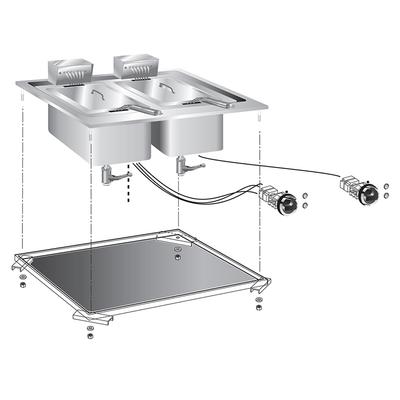 Gastro-Inox "drop-In" Friteuse 2x10 Liter, 60 Cm, 10kw, Gastro-Inox 160.521 1