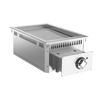 Mareno 700 Drop-In Bakplaat 40cm - Verchroomd Bakoppervlak - Geribbeld - 170.513 1