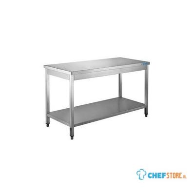 SARO Roestvast Stalen Tafel met Onderblad 700 mm Diepte 800 Mm - 700-1110 1