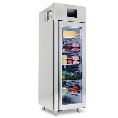 Refrigerator 700 Litres In Stainless Steel GN2/1, Glass Door, -2°/+8°C, 85 Mm Insulation - WiFi - Virtus BMA0022/FN 1