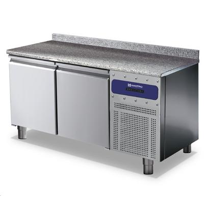 Refrigerated Pastry Counter 2 Doors 600x400 Mm, Granite Top With Upstand, -2°/+8°C - BNZ0041 1