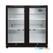 Backbar koeler - 2 deurs - zwart - deurslot - LED verlichting - ventitator - 0 – 10 ℃ - elektronische thermostaat - Husky C2-865-BK-NL-HU 1