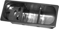 IJSLEPEL SPOELBAK 270X110X120 MET WATERAFVOERGAT En STANDPIJP - Combisteel 7108.0005