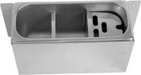 IJSLEPEL SPOELBAK 330X120X150MET WATERAFVOERGAT, WATERAANSLUITING En STANDPIJP - Combisteel 7108.0015