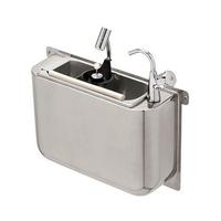 IJSLEPEL SPOELBAK Met KRAAN En IJSLEPELDOUCHE 410X120X270MET WATERAFVOERGAT, WATERAANSLUITING En STANDPIJP - Combisteel 7108.0040