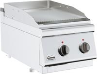 Combisteel Base 700 Bakplaat Elek. Geribd Enk Tafelmodel | 7178.0245