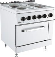 Combisteel Base 700 Kooktafel Elektrisch 4 Pl. El. Oven | 7178.0435