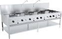 CombiSteel GAS WOKTAFEL 4X17kW + 3X9kW - 7178.1215