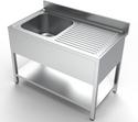 700 Spoeltafel Bodemschap 1 Links 1200, CombiSteel 7333.0830