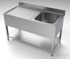 700 Spoeltafel Bodemschap 1 Rechts 1400, CombiSteel 7333.0845