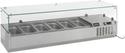 Gekoelde Opzetvitrine | 4x 1/3 GN | Glaswand | RVS | Combisteel | 7450.0015