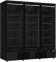 Display vrieskast | 3 glasdeuren | 1450 L | Zwart | Combisteel | 7455.2250