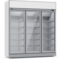 Supermarkt Glasdeurvriezer, 1530 Liter, 3 Glasdeuren, Wit, Lichtbak - CombiSteel 7455.2430