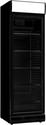 Displaykoelkast, 382 liter, ALL BLACK, Reclame-lichtbak, 1 glasdeur, Combisteel 7464.0090