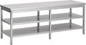 Werktafel met 2 schappen | 220cm breed | RVS | Combisteel | 7812.0341