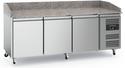 Pizzawerkbank | Graniet | 3-deurs| RVS | Ecofrost | 7950.5140