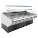 Diamond Geventileerde Toonbank, met Opslag, Gebogen Glas - WITTE Voorkant - CMN25-V3