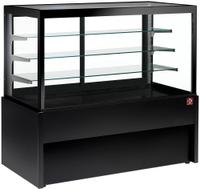 Panoramische Uitstaltoonbank, Verwarmd, 4 Niveaus, Zonder Reserve - Zwart, Diamond Cb12ht-B9-P