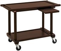 Serveerwagen, 2 Niveau's Hout "wengé", Dresseertablet, Diamond CSN-B2W