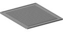 Geribde Plaat Roestvast Staal 1 Brander - Diamond A7/PR1B-XN
