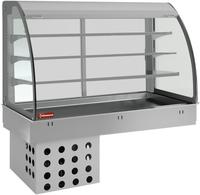 Muurmodel met Kuip En Open Uitstalvitrine 3 Niveau's (met Gordijn), Gekoeld, Geforceerd, 4x GN1/1 - Diamond DPA/BCVA315-R2