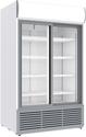 Diamond Positieve Gekoelde Vitrine 1230 Liter, Lichtbak, 2 Schuifdeuren - WIT - DRK12-CW
