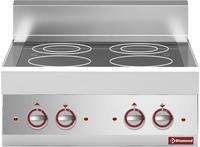 Elektrische Vitrokeramische Plaat Met 4 Kookzones -Top- "Alpha 650" - Diamond E65/4VC7T-230V/3-N
