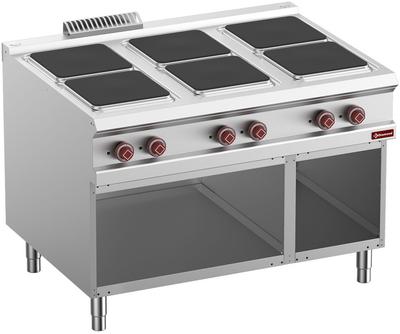 Elektrisch Fornuis Met 6 Kookplaten Op Open Kast - Diamond E9/6PQA12-N 1