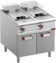 Elektrische Friteuse Met 2 Kuipen 18 Lit. Op Gesloten Kast - Diamond E9/F36A8-N