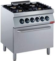 Diamond Fornuis 4 vuren 5,5 kW + elektrische oven GN 2/1 | G17/4BFE8-230/3--N
