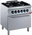 Fornuis 4 vuren 5,5 kW, elektrische oven GN 2/1 | 1700 line | Diamond | G17/4BFE8-N