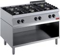 Gasfornuis | 6 Branders | Open Onderstel | G17/6BA12-R | Diamond