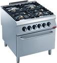 Diamond Gasfornuis 4 branders, elektrische oven GN 2/1 | G22/4BFE8-N
