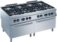 Gasfornuis 8 branders, 2 gasovens GN 2/1 | 2200 line | Diamond | G22/8BF16-N
