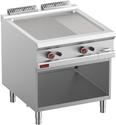Gas Bakplaat 2/3 Vlak - 1/3 Geribd - Module 1/1 - Op Open Kast - Diamond G9/PMA8-N