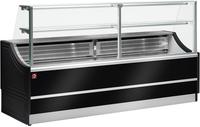 Gekoelde toonbank recht 100cm | Met Reserve-opslag | Full black | Diamond | OL104/B5-R/R2