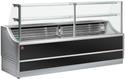 Gekoelde toonbank recht 250cm | Met Reserve-opslag | Zwart | Diamond | OL250/B2-R/R2