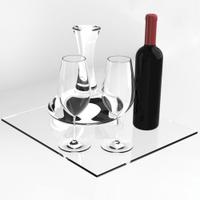 Diamond Verstelbaar schab in gehard glas, met steunen | OP4-D