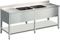 Diamond Spoeltafel met 2 Kuipen en 2 Druipvlakken - L2221-D
