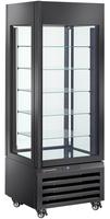 Diamond FULL Vitrine 440 Lt. 5 Glazen Niveaus Geventileerd ZWART - MAX/507-PB
