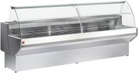 Gekoelde Vitrinetoonbank Met Gebogen Ruiten, Met Reserve - Grijs/wit, Diamond ML20/E8-R2