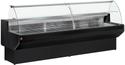 Gekoelde Vitrinetoonbank Met Gebogen Ruiten, Met Reserve - Zwart, Diamond ML30/B5-R2