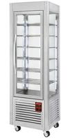 Panoramische Vriesvitrine statisch | 360L, 5 Roosters | R290, milieuvriendelijk | -5°C / -18°C | RVS | Diamond SNE/SB-A5-R2