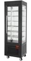 Panoramische Vriesvitrine statisch | 360L, 5 Roosters | R290, milieuvriendelijk | -5°C / -18°C | Zwart | SNE/SB-B7-R2