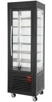 Panoramische Vriesvitrine statisch | 360L, 5 Roosters | R290, milieuvriendelijk | -5°C / -18°C | Zwart | SNE/SB-B7-R2