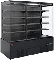 Diamond Gekoeld Wandmeubel, Zelfbediening, Klapdeuren - FULL BLACK - PML25-H5