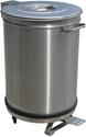 RVS Vuilnisbak, deksel met pedaalbediening | 95 liter | Diamond | PCRA/105B