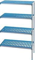 Diamond Hoekrek in geanodiseerd aluminium 4 niveau's "Modular Rack" | RAA/344-4/EF